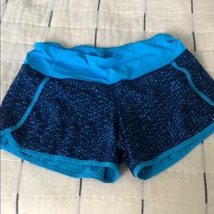 Lululemon shorts size 6 blue